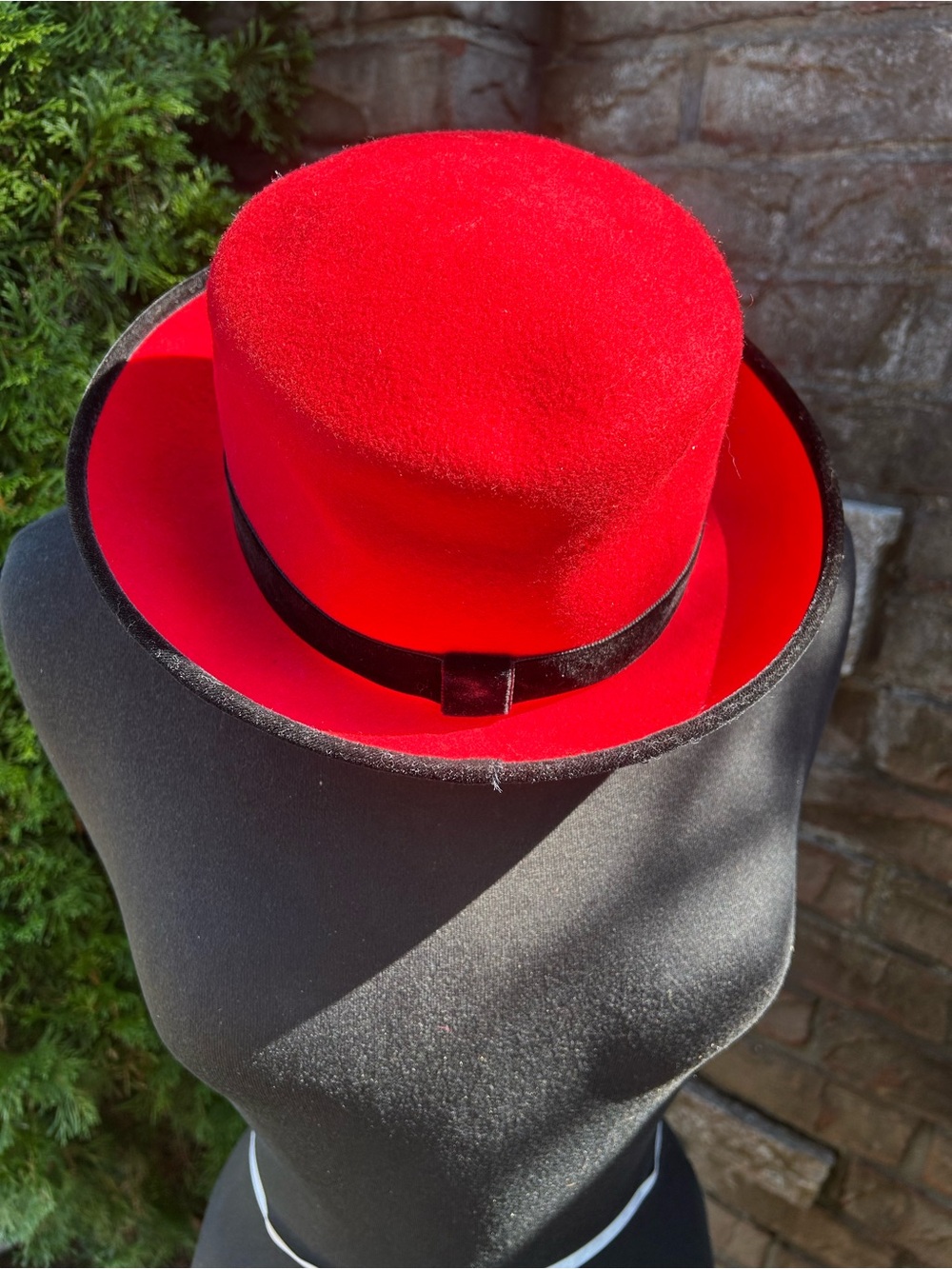 Red Felt Hat - Geo. W. Bollman & Co. Doeskin